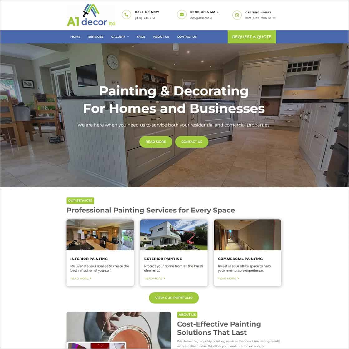 A1 Decor Ltd Goes Live with a Fast, Modern Website