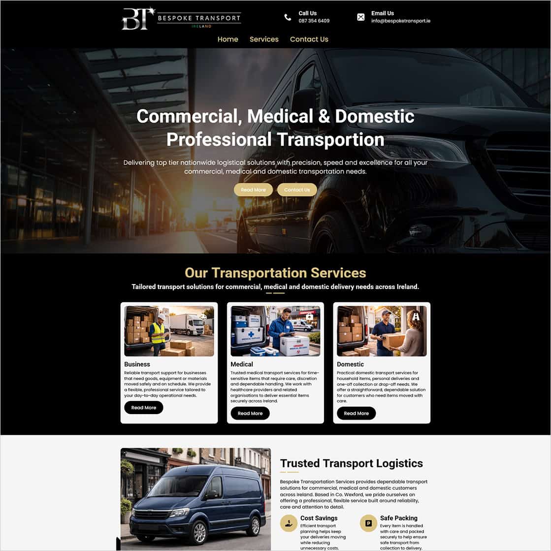 Driving Bespoke Transport Ireland Forward with a New Website